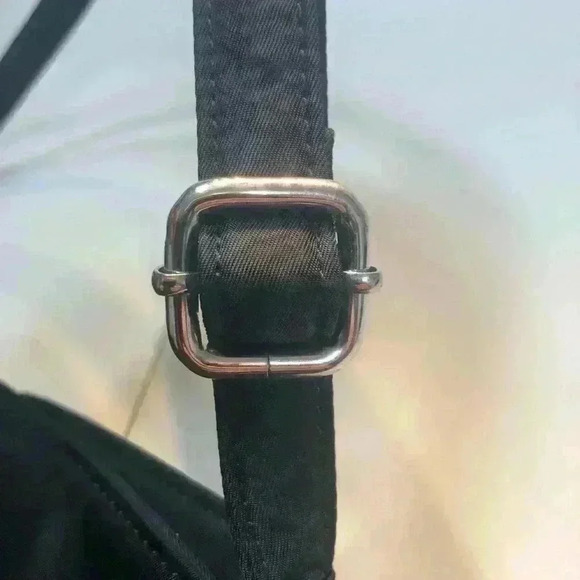 Unbranded Black Satin Bow Adjustable Crossbody Shoulder Bag Purple Skull Patch - Picture 6 of 15